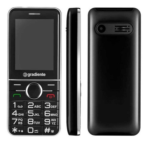 Gradiente Gsm Vibe.205p DualSIM tela 2.4"  - Preto