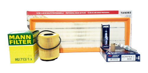 Kit De Afinacion Fiat 500 1.4 2012-2015 Ngk Mann Filter