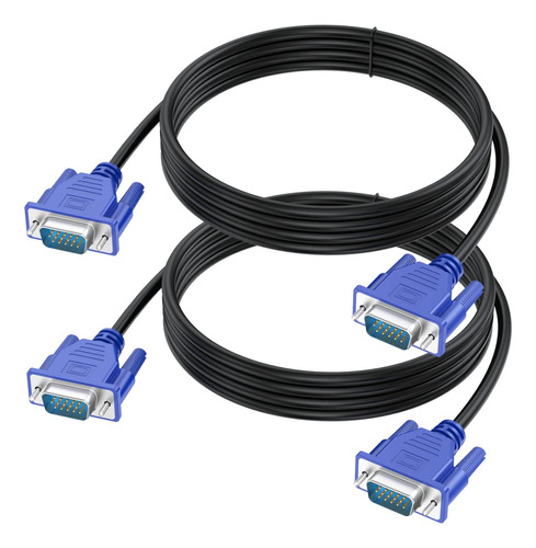 Urelegan Cable Vga De 6 Pies, Paquete De 2 Cables De Monitor