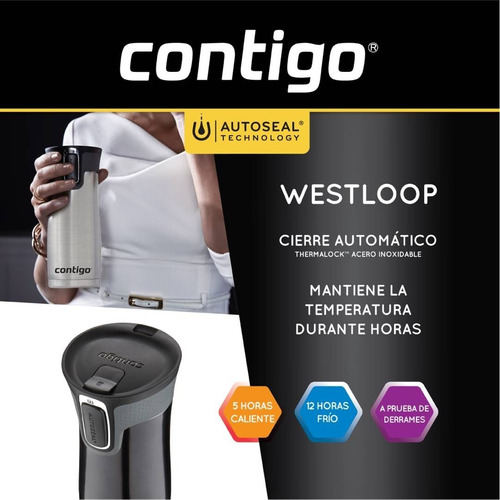 Vaso Térmico Contigo Westloop Orquidea 473ml P/té O Café