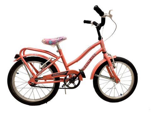 Bicicleta Paseo R16 C/canasto Y Portaequipaje Niña Salmon