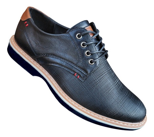 Zapato De Hombre Casual Oxford Cuero Pu - Negro - 7119