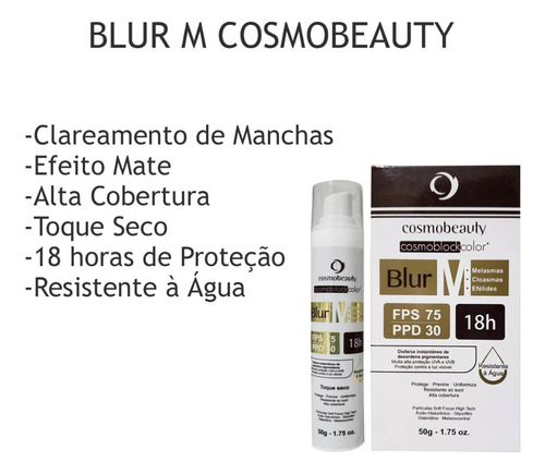Blur M Cor Bege Fps75 Ação Contra Melasma Cosmobeauty