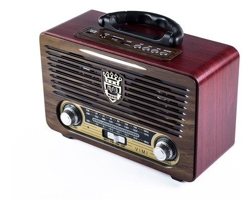 Bocina Retro Vintage Usb Bluetooth Recargable Mp3 Radio Fm