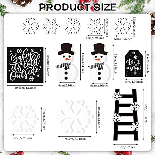 Conjunto De Decoración Navideña De Invierno Para Bandeja De