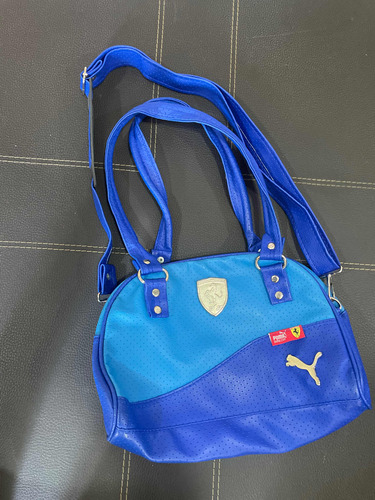 Bolsa Ferrari Puma Original Usada Para Mujer Color Azul