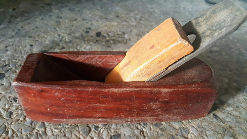 Antigua Garlopa Cepillo Barco Para Carpinteria O Decoración 