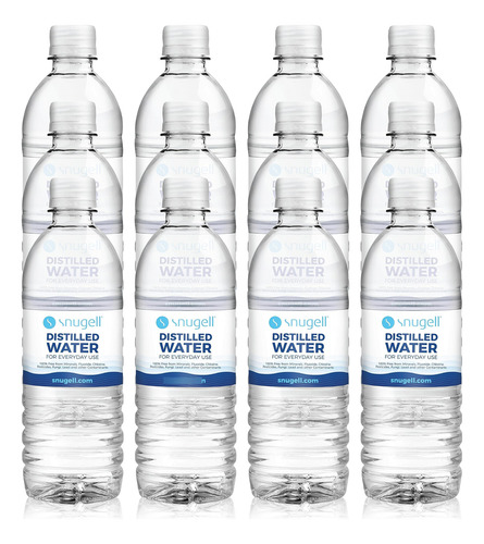 Agua Destilada Pura, Segura Y Limpia 16.9 Oz X 12