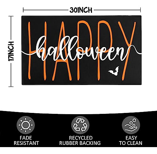 Tapete Antideslizante De Halloween Para Entrada 76 X 43 Cm