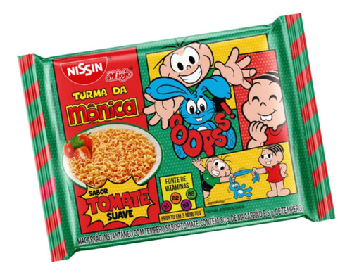 Nissin Ramén Tomate Turma Da Mônica Pack X10 85gs