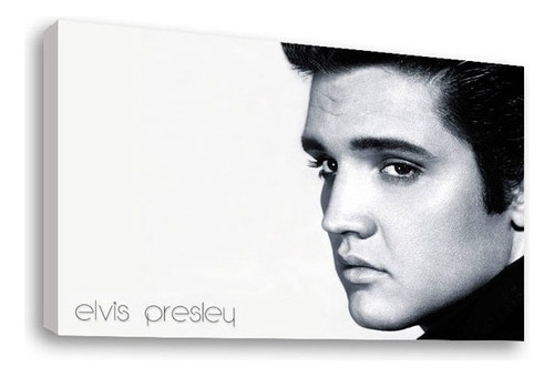 Cuadro Decorativo Canvas Moderno Elvis Presley 4 Color Natural Armazón Natural