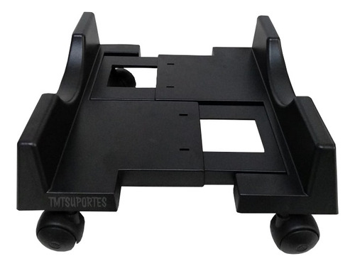 Suporte De Gabinete Cpu Carrinho Ajustável Com Rodinha Tmt Cor Preto