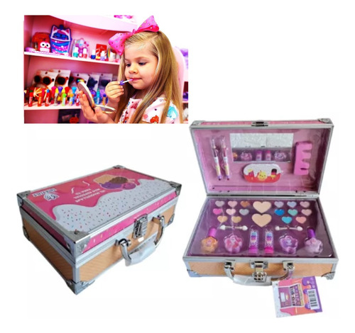 Set De Belleza Infantil Maleta Maquillaje Y Esmaltes Candy