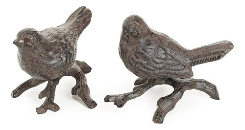 Estatuas De Pájaros Pequeños De Hierro Fundido Sungmor, De 2