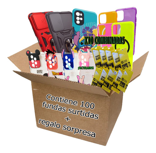 Lote 100 Fundas Samsung Huawei Motorola iPhone Surtidas