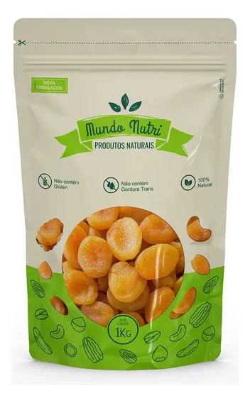 1kg Damasco Seco Turco Doce Macio Premium Mundo Nutri