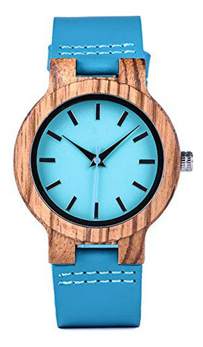 Reloj De Madera De Bambú Para Hombre Y Mujer Con Correa De P