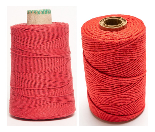 Kit Crochet | Macrame Hilo Rojo 1mm Y 3,5mm 