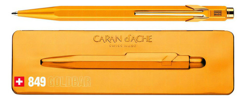 Bolígrafo Caran D' Ache 849 Goldbar 0849.999 Ghiberti Color De La Tinta Azul