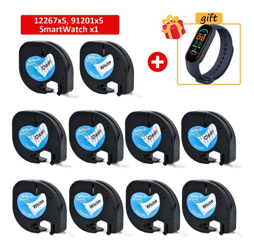 10 Mix Lt12267 91201 Cinta Add Smartwatch Para Dymo Lt-100h