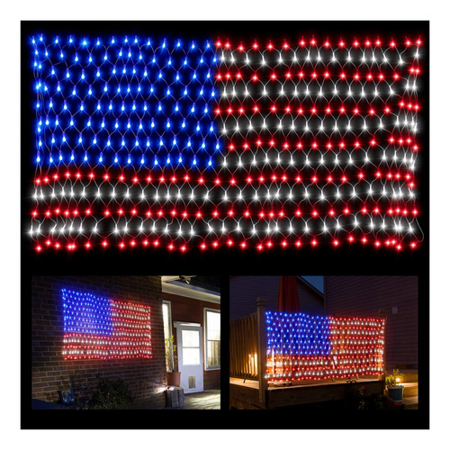 Laliled 420 Luces Led De Bandera Americana Superbrillantes, 