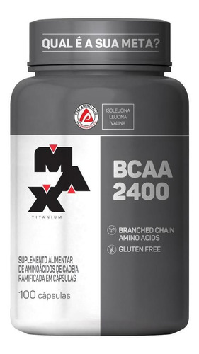 Bcaa 2400 Pote Com 100 Cápsulas Max Titanium