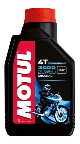 Aceite Motul 3000 4t 20w50 Mineral Moto 1lt - Tyt