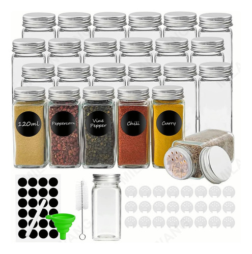 12 Frascos Almacenamiento Organizadores Cocina Alacena 120ml