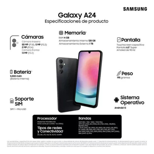 Samsung Galaxy A24 4 Ram 128 Gb Telcel