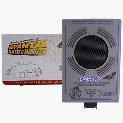 Kit Espanta Rato E Morcego 450m² Com 02 Emissores Extra Zebu