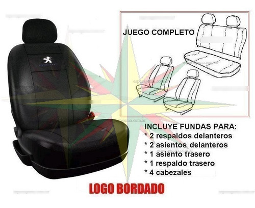 Imagen 2 de 5 de Funda Cubre Asiento Cuero Peugeot Partner C/ Asiento Trasero Entero ( Juego Completo )