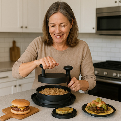 Desfiador Triturador Manual Alimentos Carne Frango Vermelho