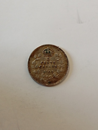 Moneda Canada 5 Cents 1903 Plata 0.925 (&291 (Usado)