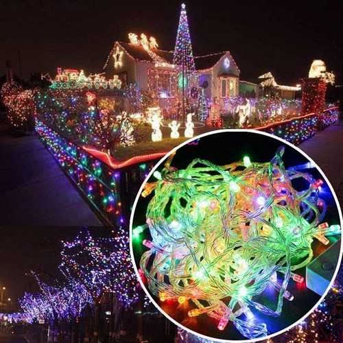 Combo Led Navidad Manguera 10 Metros + 2 Guirnaldas 8 Metros