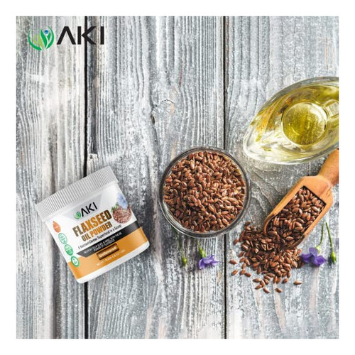 Polvo De Aceite De Linaza Aki | Repleto De Nutrientes Esenci