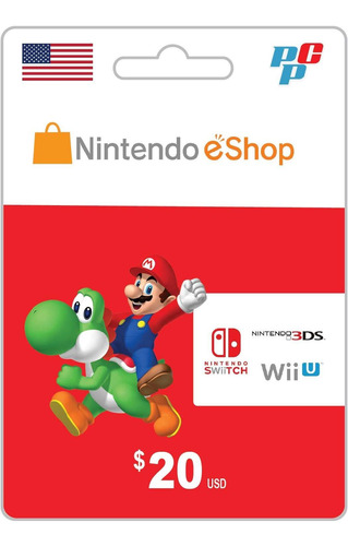 Tarjeta 20 Dólares Prepago Estados Unidos Nintendo Switch 