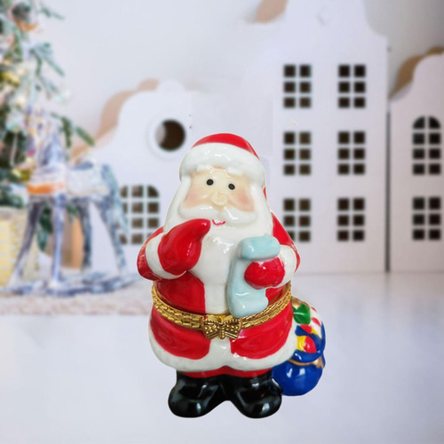 3 Joyero Navideño Con Bisagras Para Decoración Papá Noel