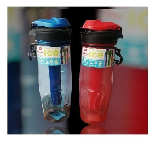 Super Kit Regreso A Clases 2 Botellas De Plástico Pspie590 Color Azul/Rojo