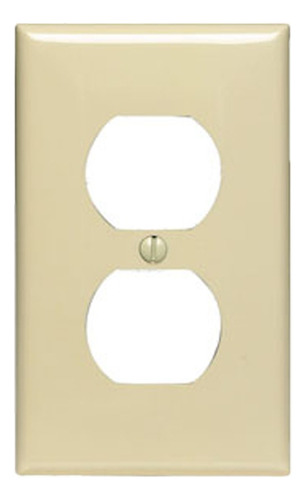 Placa Nylon Para Contacto Tornillo Marfil Leviton 80703-i Color Crema