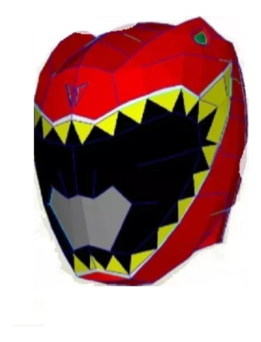 Planos Casco Power Ranger Red Dino Charge