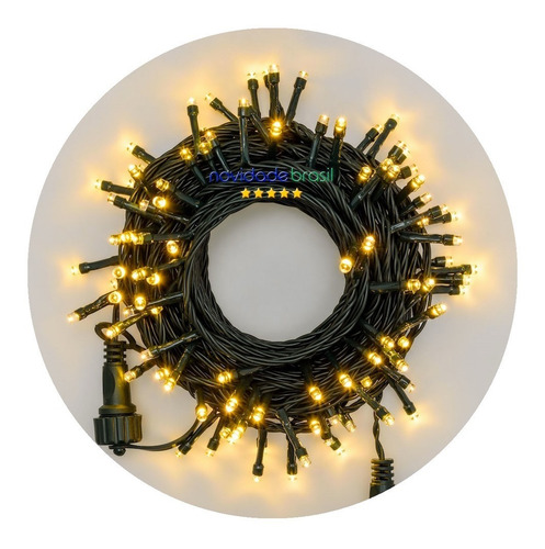 Imagem 1 de 10 de Cordão 500 Leds Prova D'água 47,5 Metros Bivolt 31v Natal