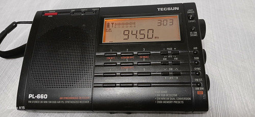Radio Digital Tecsun Pl-660 Am Fm Sw Ssb Air Ñ Xhdata Sony Preto