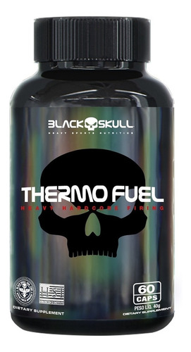 Thermo Fuel 60 Capsulas - Black Skull Sabor Sem sabor