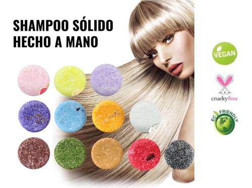 Shampoo Solido Vegano Organico Hecho A Mano 7 Tipos 60g