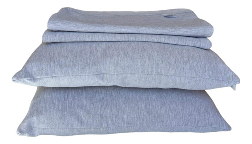 Pack De Almohadas Con Funda Cary Bebé Jersey 32x46 Cm Cuna Color Gris jaspe