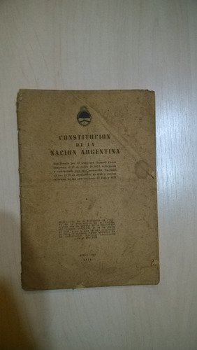 Constitución De La Nación Argentina - 1956 - Con Proclama