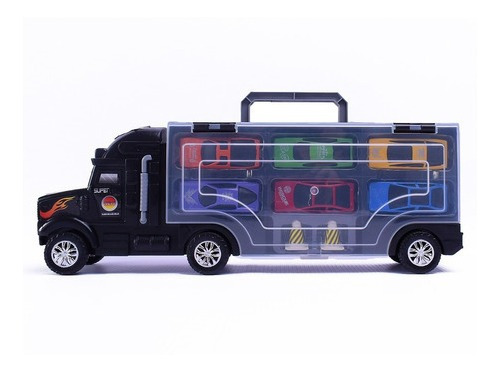 Imagen 3 de 10 de Camion Valija Porta Autos + 6 Autos Y 2 Cono Duende Azul Ful