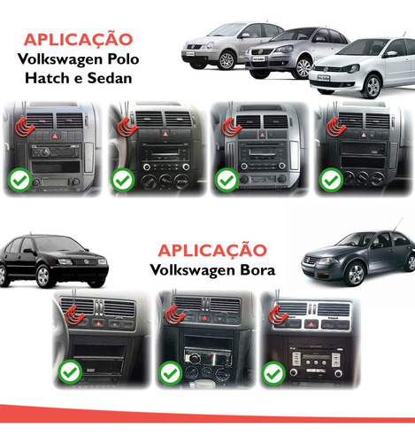 Imagem 7 de 10 de Moldura Painel 2 Din Multimidia Dvd Golf Polo Bora Ecosport Fiesta Fox Para Aparelhos Padrão Japonês