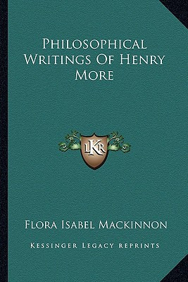 Libro Philosophical Writings Of Henry More - Mackinnon, F...