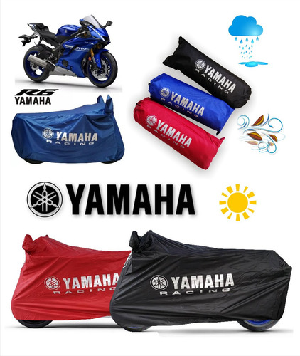 Cubierta Funda Impermeable Compatible Yamaha Deportiva Naked R15 R3 R6 R6s R6r R1 Mt07 Fz07 Fz09 Mt03 